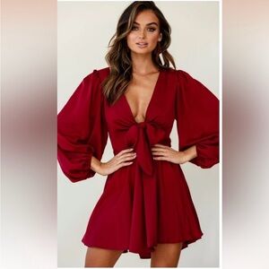 Saints + Secrets from Selfie Leslie front tie mini dress
